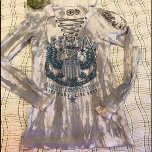 Affliction Live Fast Hoodie. Soft and flattering